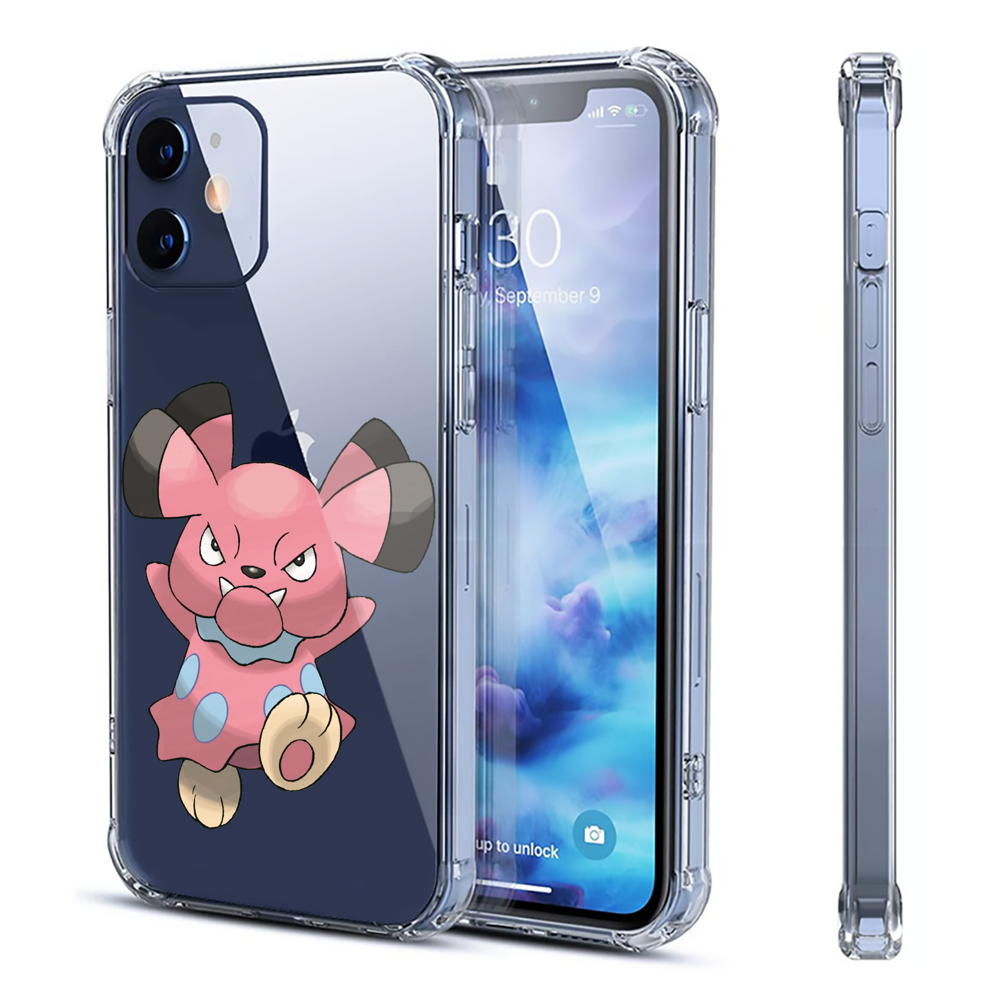 （画像用） ポケットモンスター Pokémon 【iPhone 12シリーズ対応】透明スマホケース（クリアソフトケース）